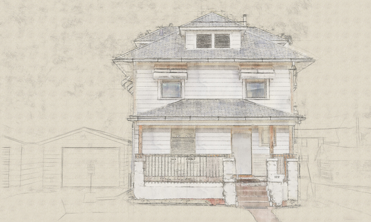 Brown Street house sketch